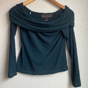 Teal Off shoulder Top